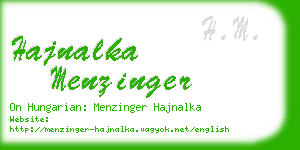 hajnalka menzinger business card